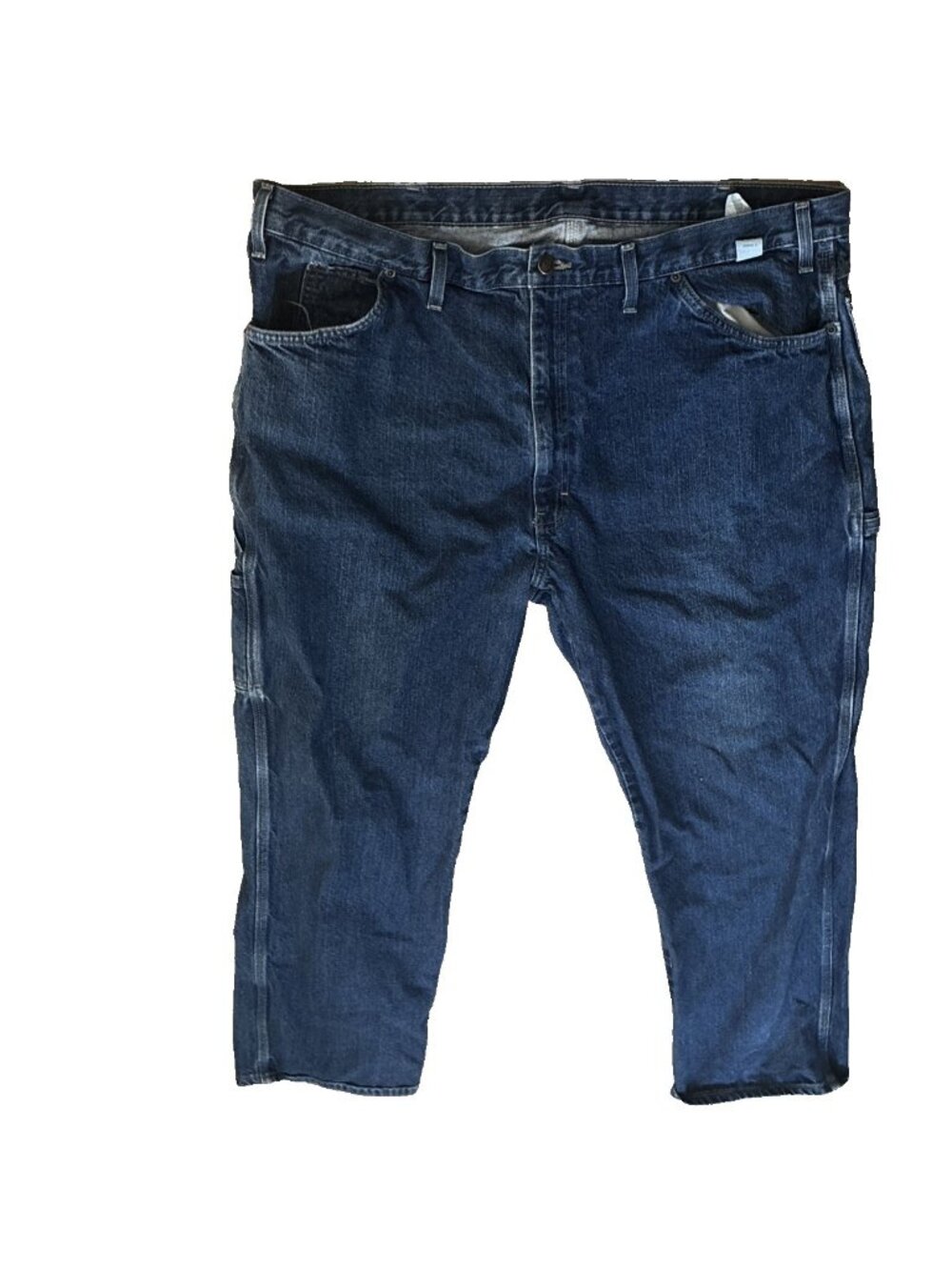 Dickies Men's Blue Carpenter Jeans Big & Tall Size 44x37U (32) Logo 5 Pocket VGC